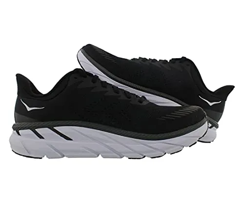 1110508 HOKA ONE ONE MEN'S CLIFTON 7 BLACK/WHITE Size 12 - Like New