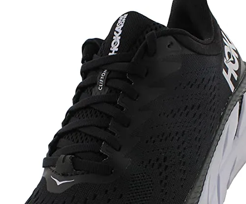 1110508 HOKA ONE ONE MEN'S CLIFTON 7 BLACK/WHITE Size 12 - Like New