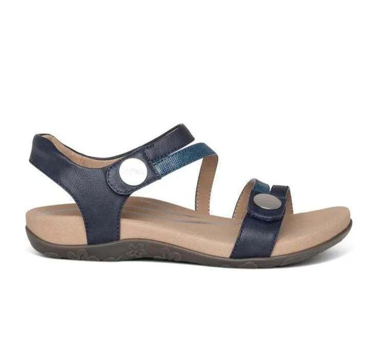 Aetrex Women's Jess Sandals- Navy
