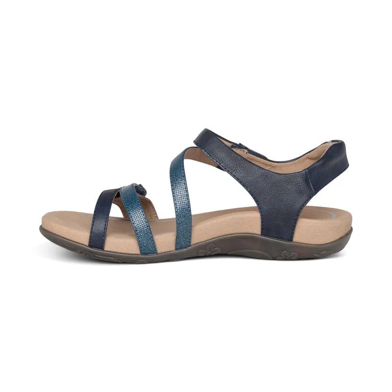 Aetrex Women's Jess Sandals- Navy