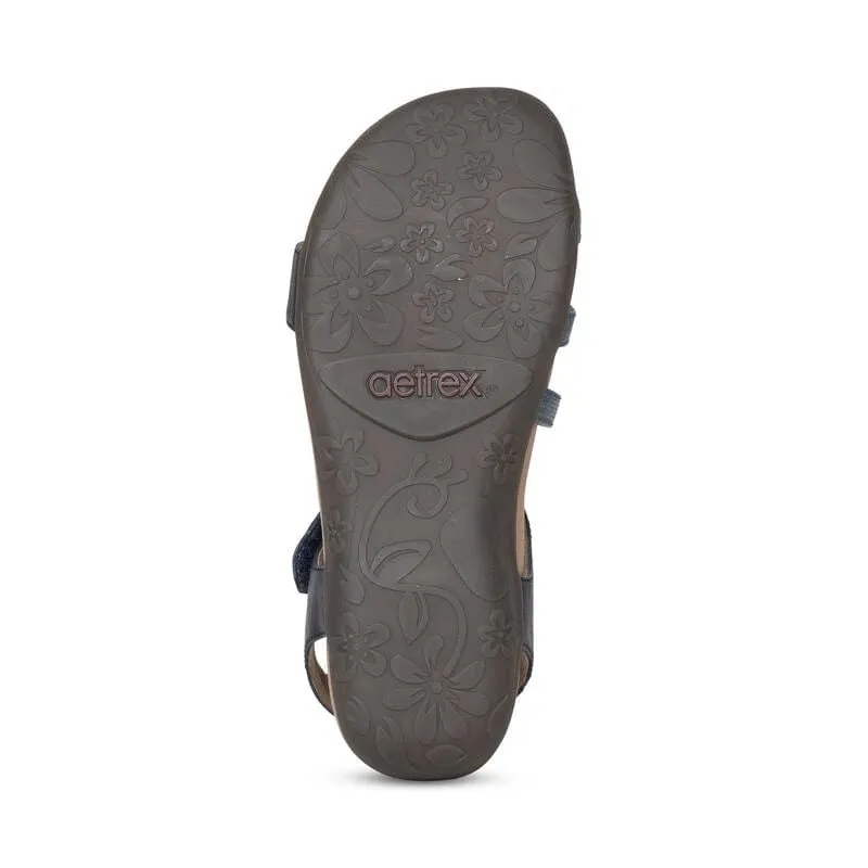 Aetrex Women's Jess Sandals- Navy