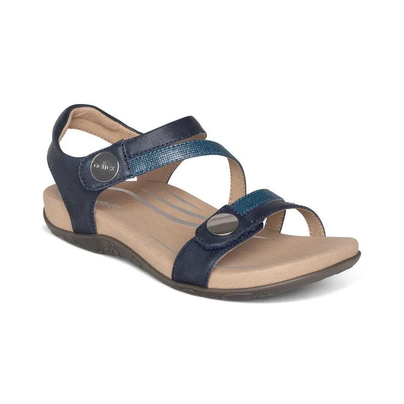 Aetrex Women's Jess Sandals- Navy