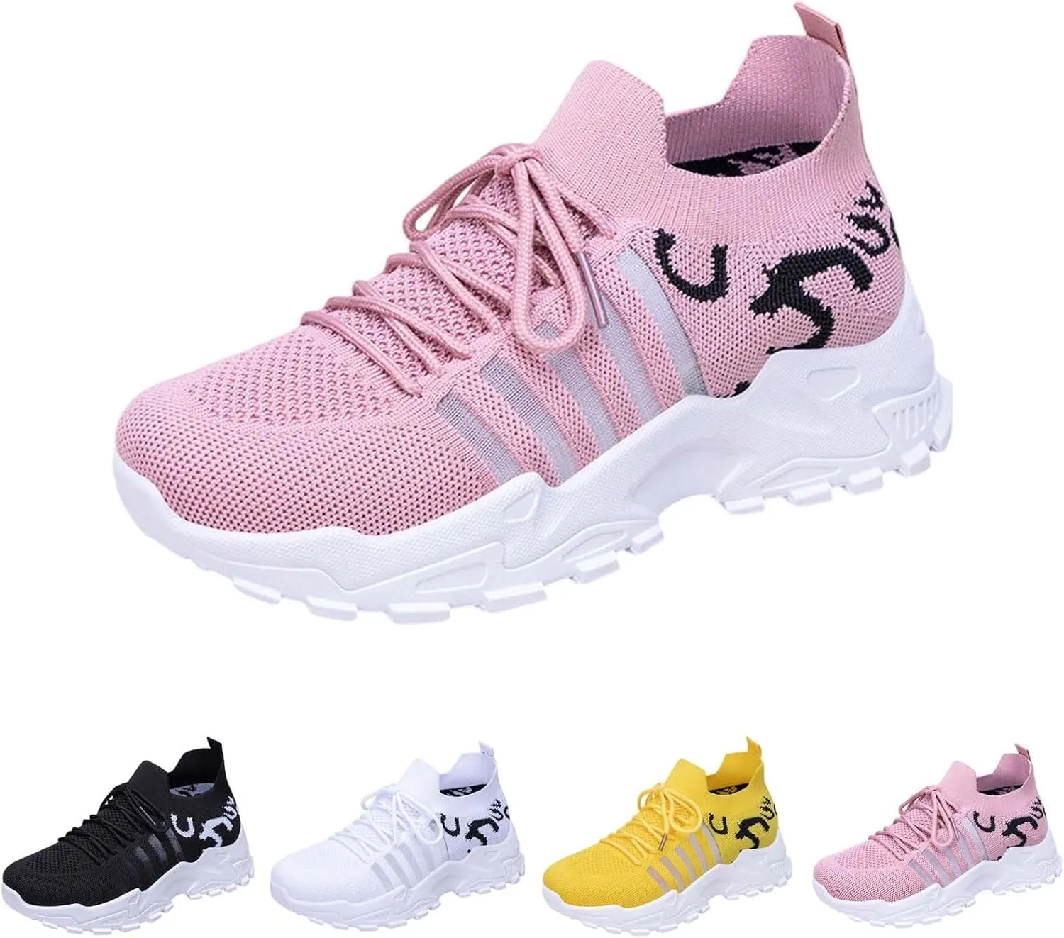 Athletic Shoes for Women Platform Breathable Mesh Sneakers Casual Comfortable Non Slip Summer Walking Sport Shoes