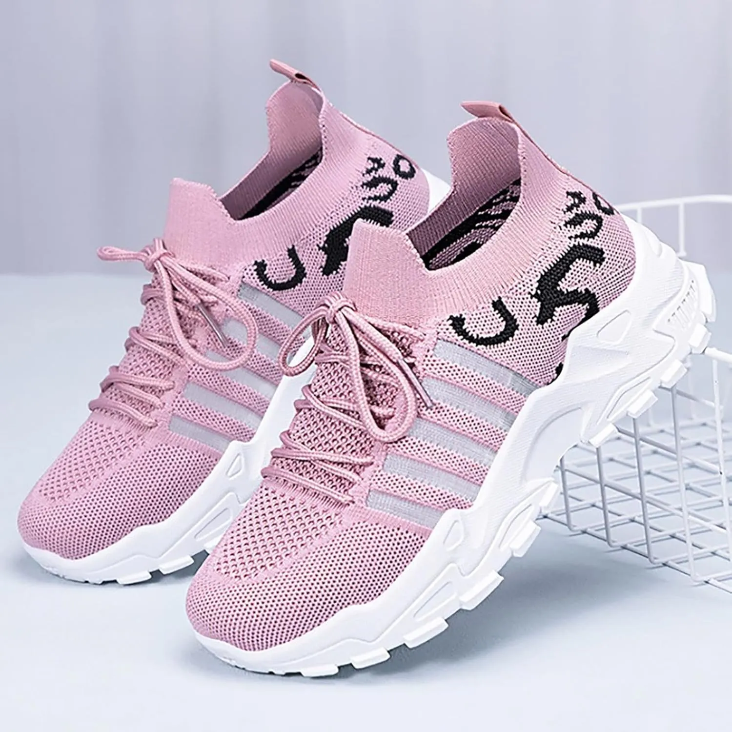 Athletic Shoes for Women Platform Breathable Mesh Sneakers Casual Comfortable Non Slip Summer Walking Sport Shoes