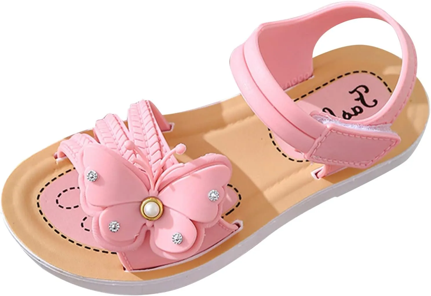 Baby Girls Summer Sandals Toddler Infant Open Toe Cute Butterfly Flat Bowknot Non Slip Fashion Newborn Girls Shoes