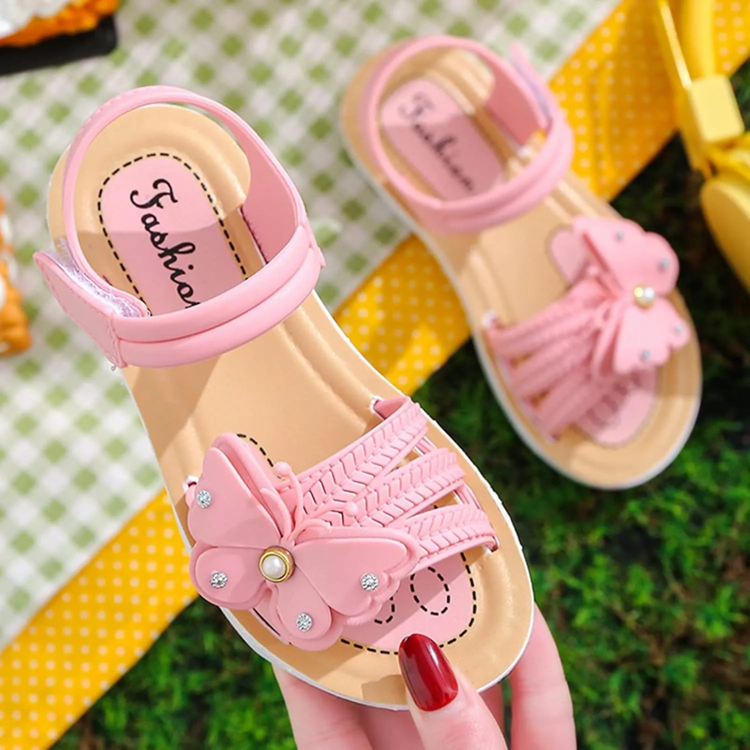 Baby Girls Summer Sandals Toddler Infant Open Toe Cute Butterfly Flat Bowknot Non Slip Fashion Newborn Girls Shoes