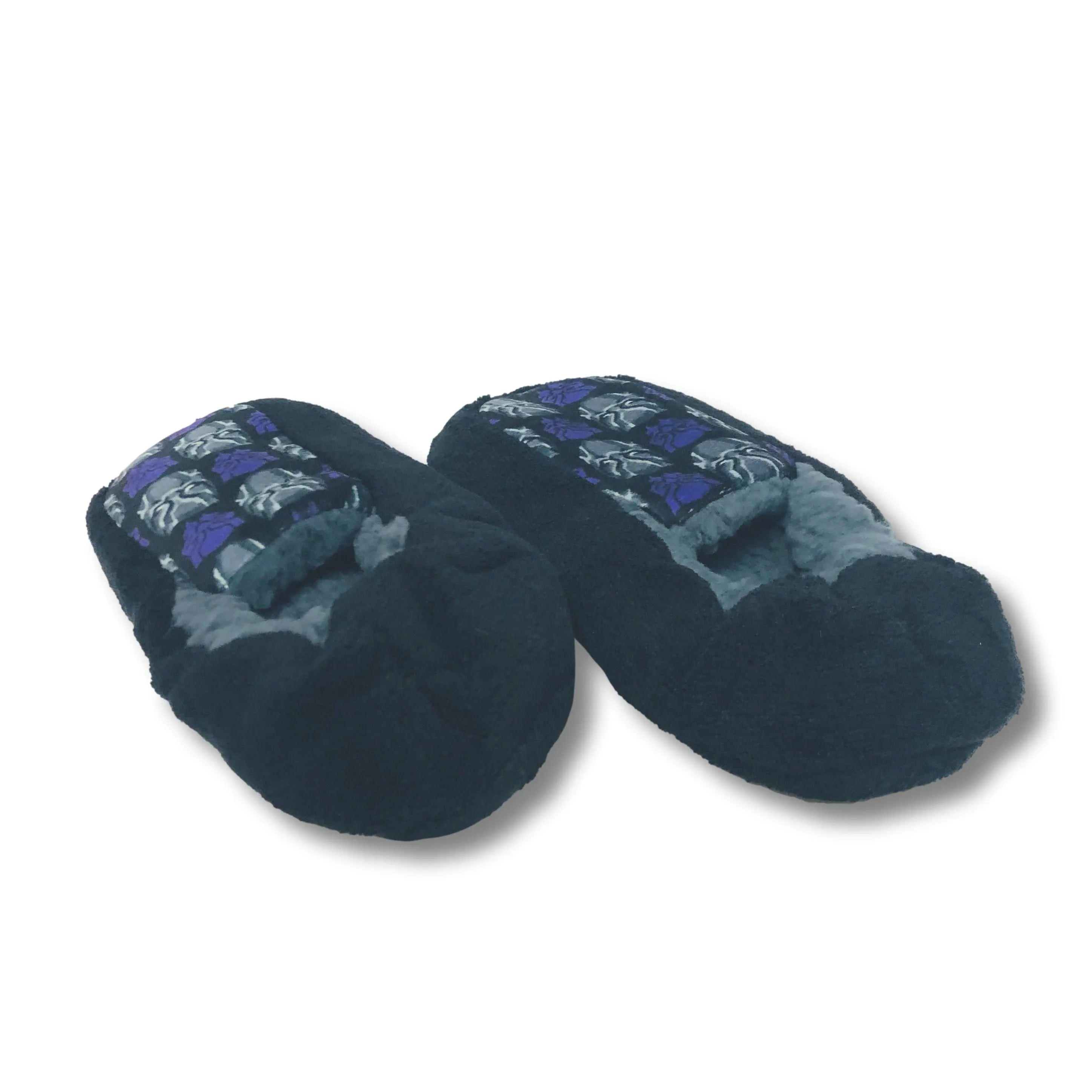 Black Panther Boys Slippers Fuzzy Moccasin House Shoes for Kids