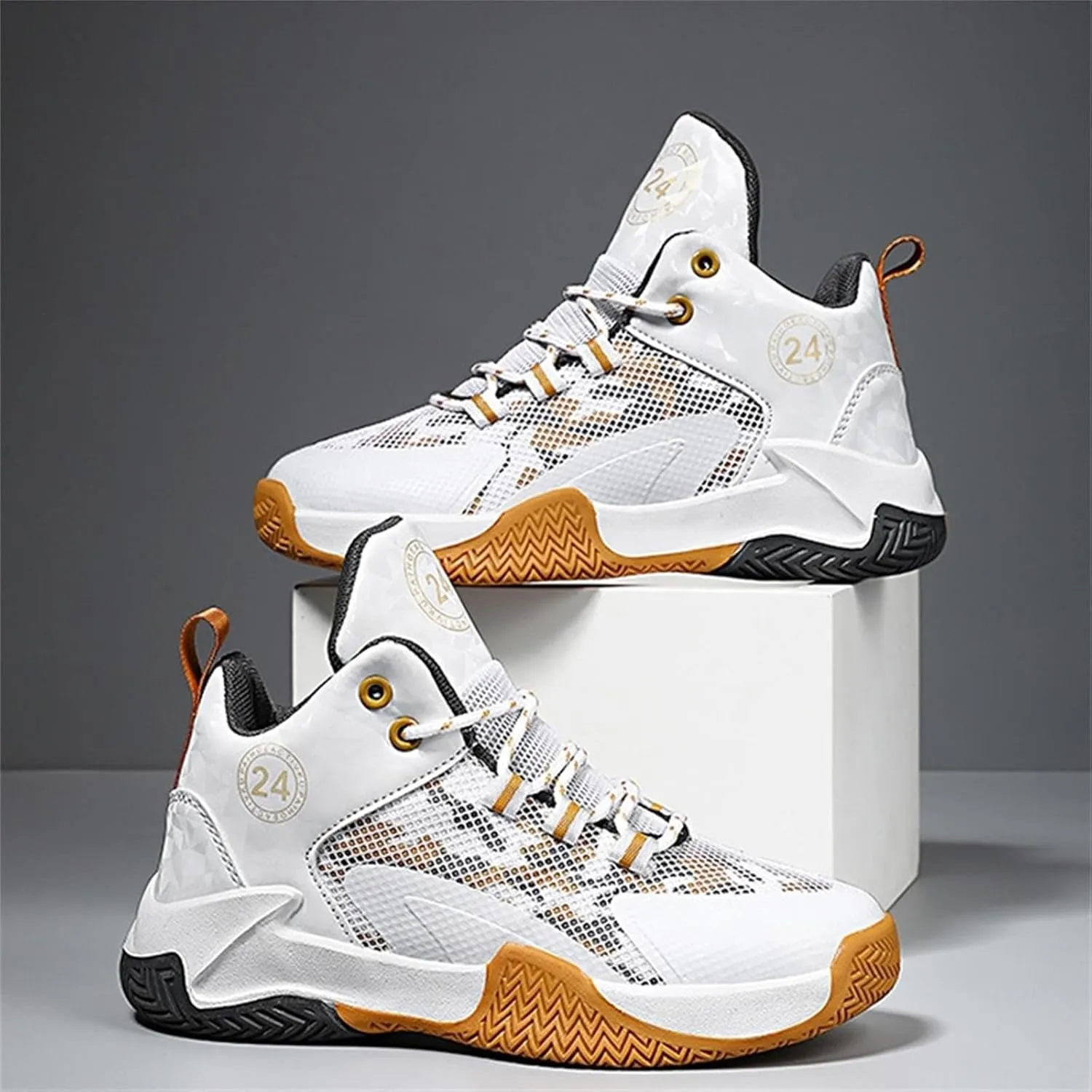 Boys Girls Basketball Shoes High Top Non-Slip Sport Sneakers Boys School Training Shoes Boys Athletic Shoes