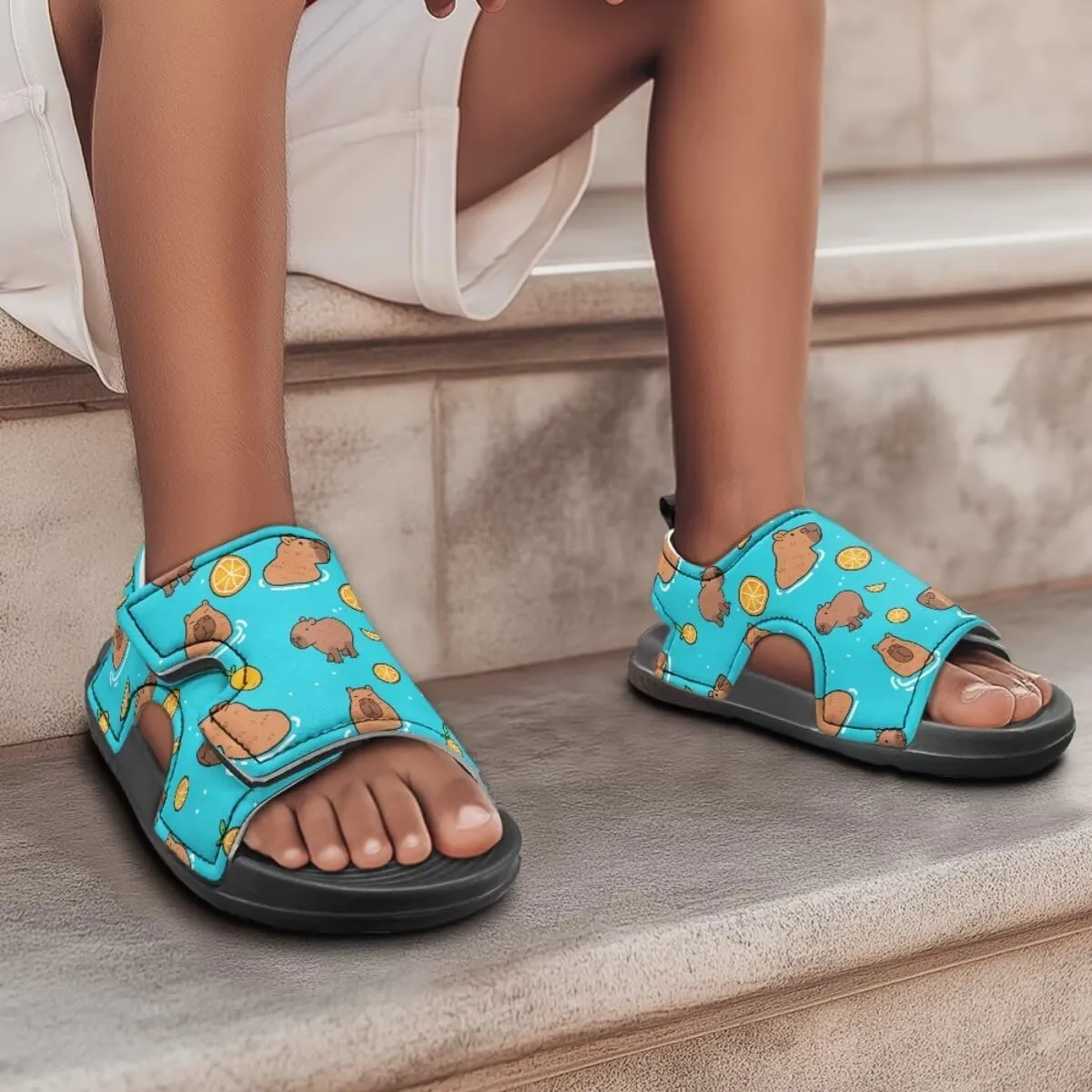 Boys Sandals Open Toe Toddler Sandals Boys Adjustable Little Big Kids