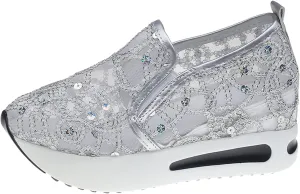 Cathalem Sneakers for Women Womens Slip On Sneakers Non Slip Walking Shoes Women Lightweight Comfort Workout Fashion Sneakes