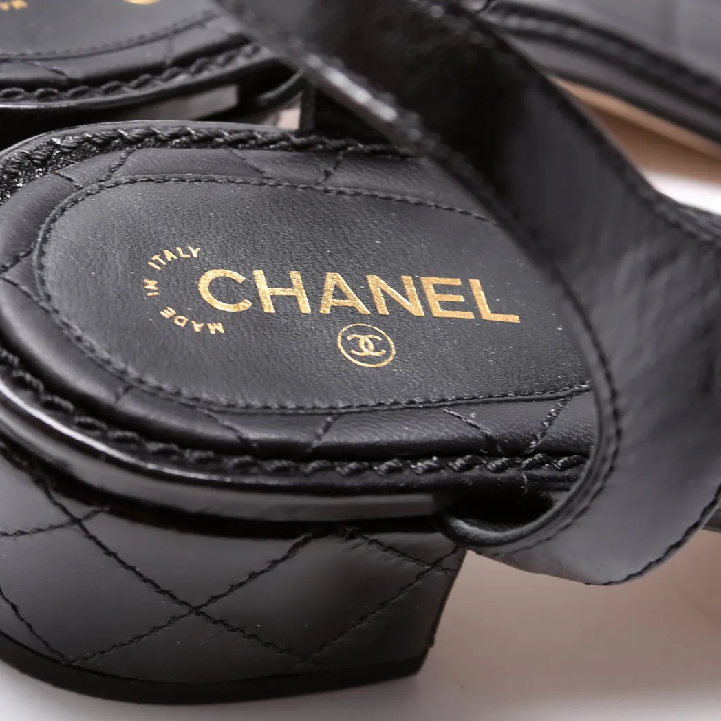 CC Chain T-Strap Sandals Size 42