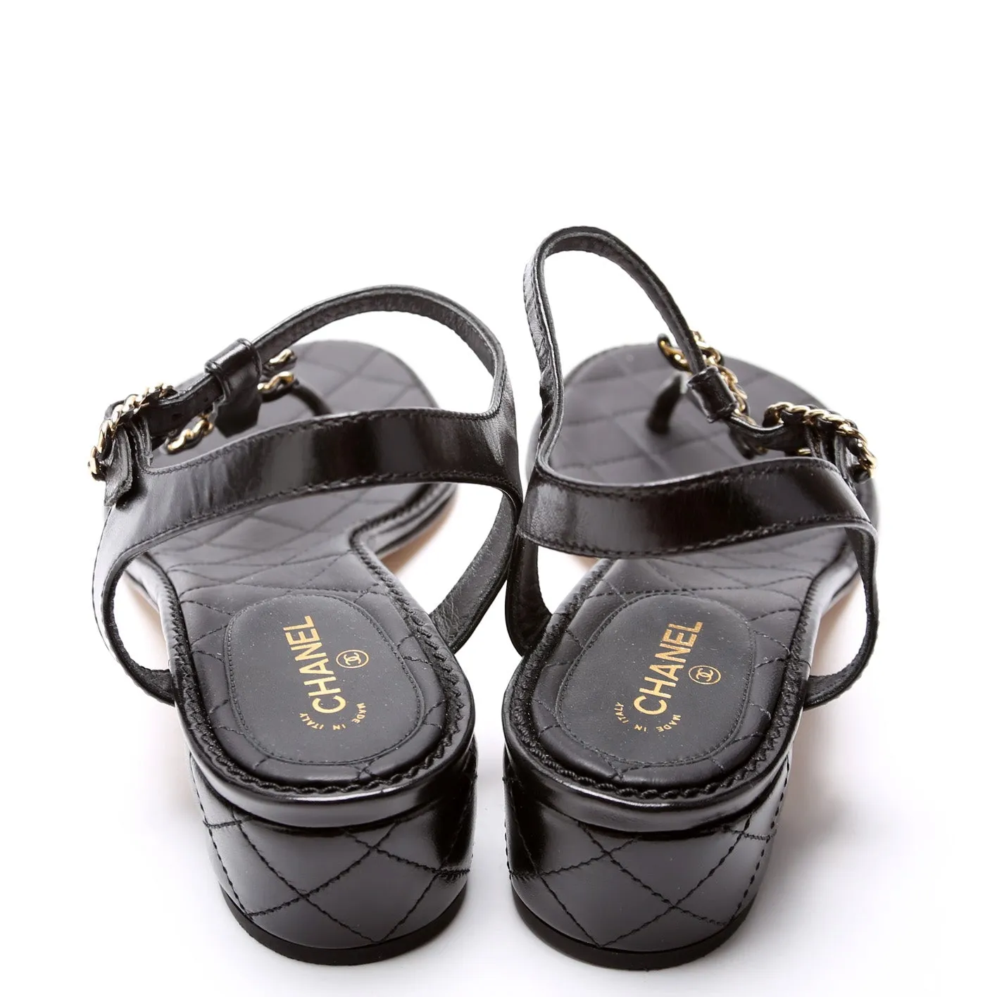 CC Chain T-Strap Sandals Size 42
