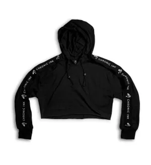 Chronic Ink Cropped Hoodie - Black