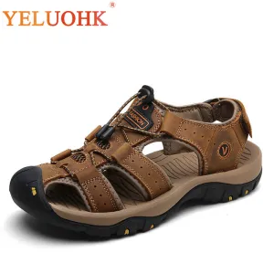 Classic Men Sandals Comfortable Men Summer Shoes Leather Sandals Men