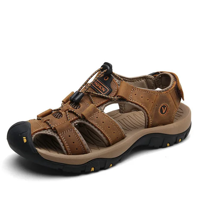 Classic Men Sandals Comfortable Men Summer Shoes Leather Sandals Men