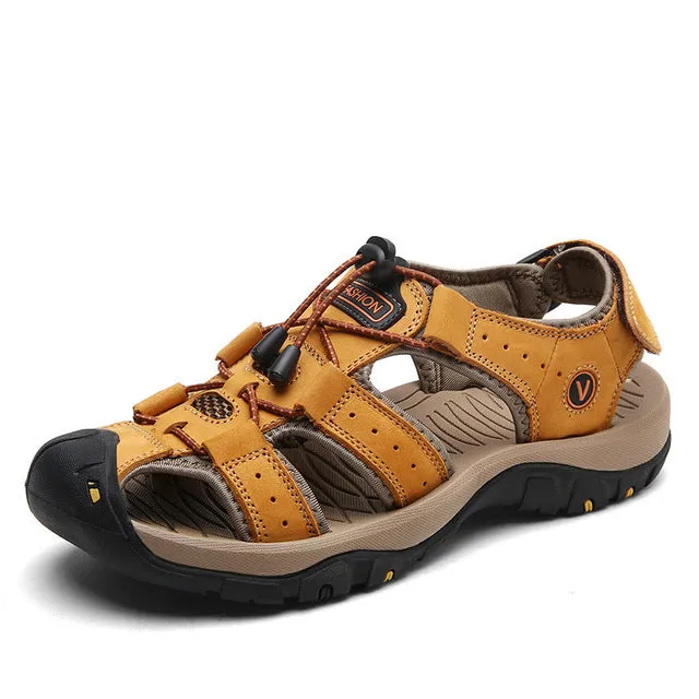 Classic Men Sandals Comfortable Men Summer Shoes Leather Sandals Men