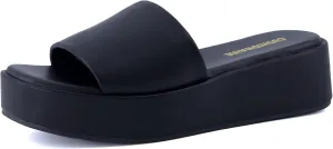 CUSHIONAIRE KUDOS Womens Platform Sandals  Wedge Sandals for Women, Comfortable Slip-On Shoes, Dressy Summer Sandals with Cushioned Footbed