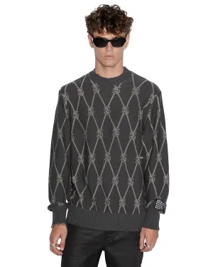 DIAMOND DOLLAR KNIT CREW GREY DIAMOND DOLLAR KNIT CREW GREY