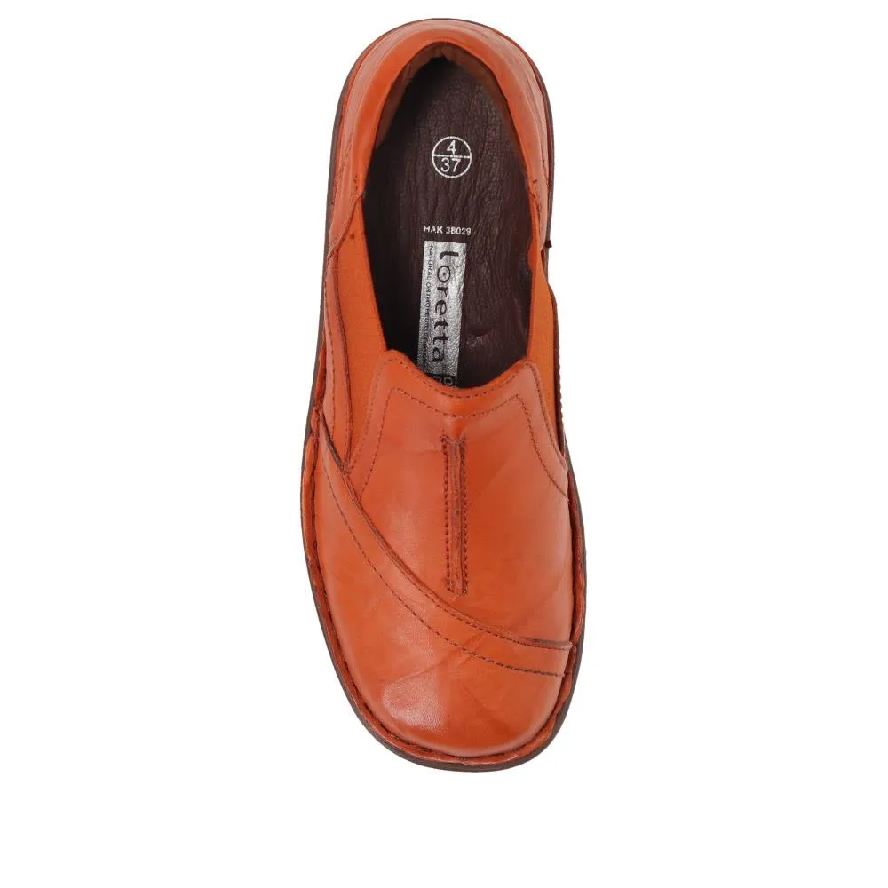 Elasticated Leather Slip-Ons - HAK38029 / 324 707