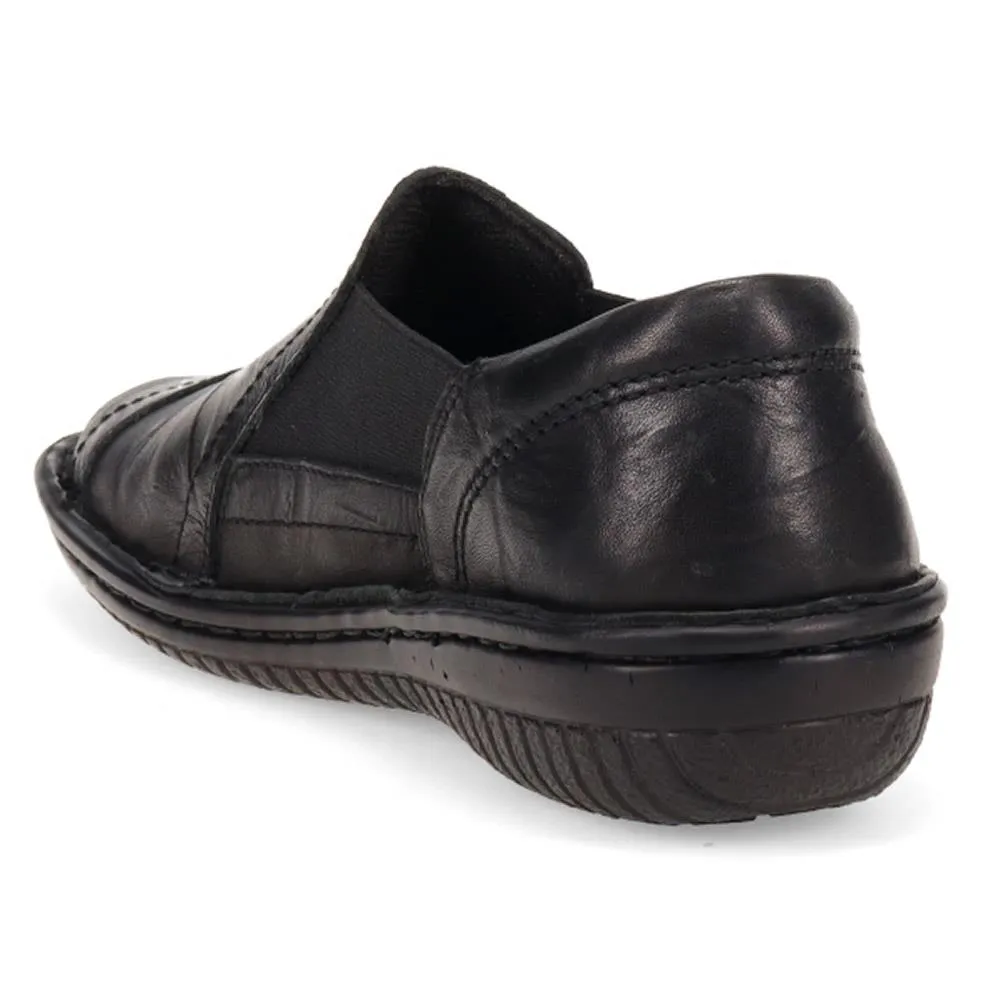 Elasticated Leather Slip-Ons - HAK38029 / 324 707