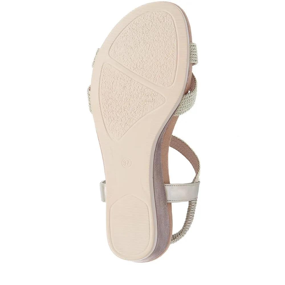 Elasticated Slip-On Sandals  - BAIZH39073 / 325 103