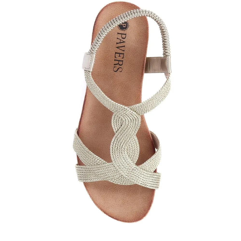 Elasticated Slip-On Sandals  - BAIZH39073 / 325 103