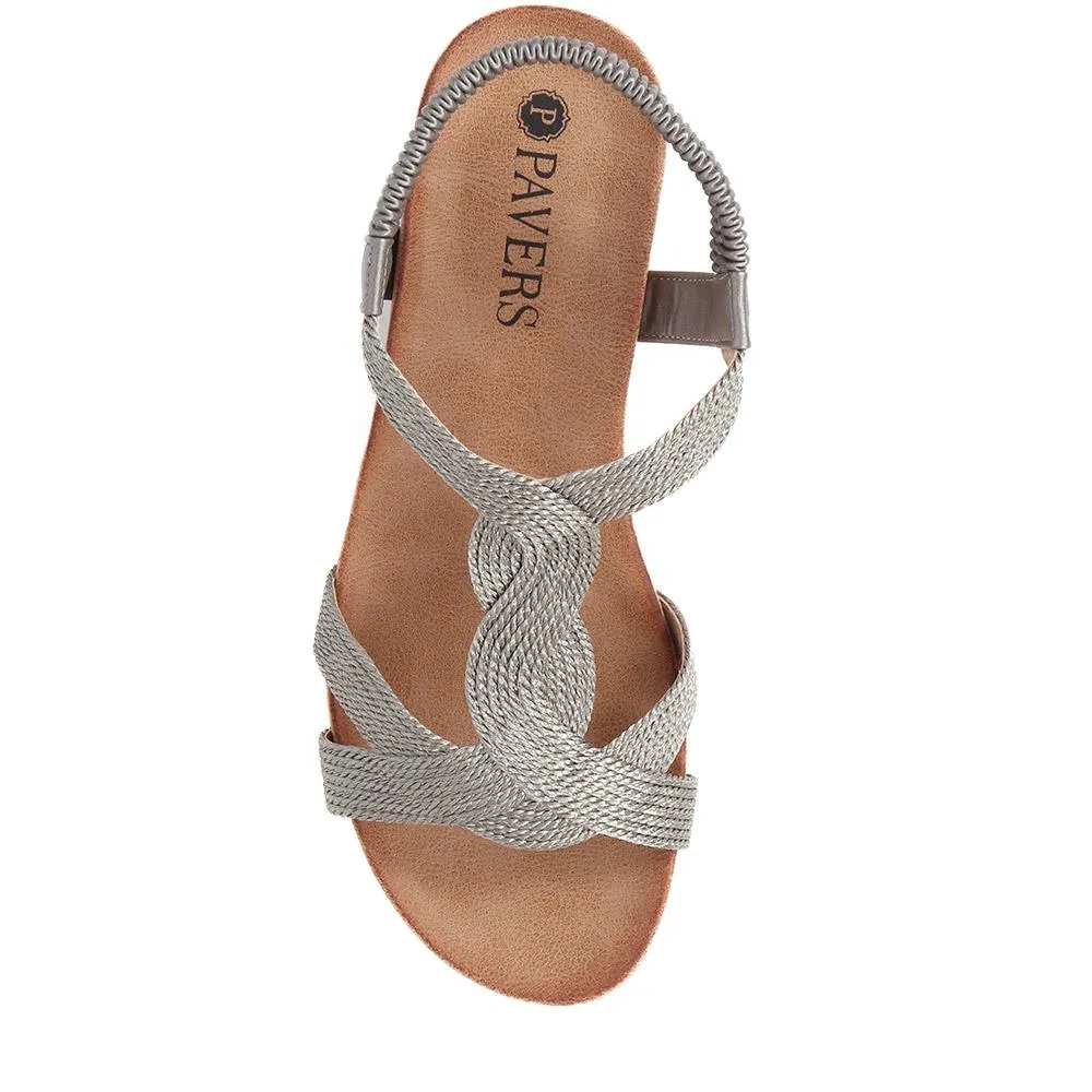Elasticated Slip-On Sandals  - BAIZH39073 / 325 103