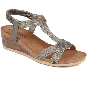 Elasticated Slip-On Sandals  - BAIZH39073 / 325 103