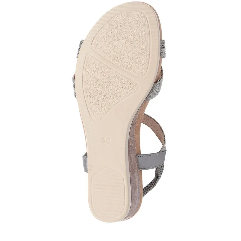 Elasticated Slip-On Sandals  - BAIZH39073 / 325 103