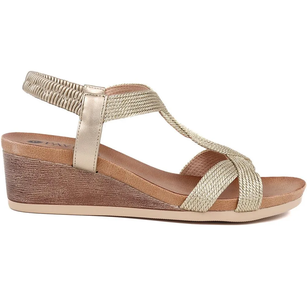 Elasticated Slip-On Sandals  - BAIZH39073 / 325 103