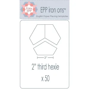 EPP Iron Ons - 2" Third Hexagons - 50 pieces