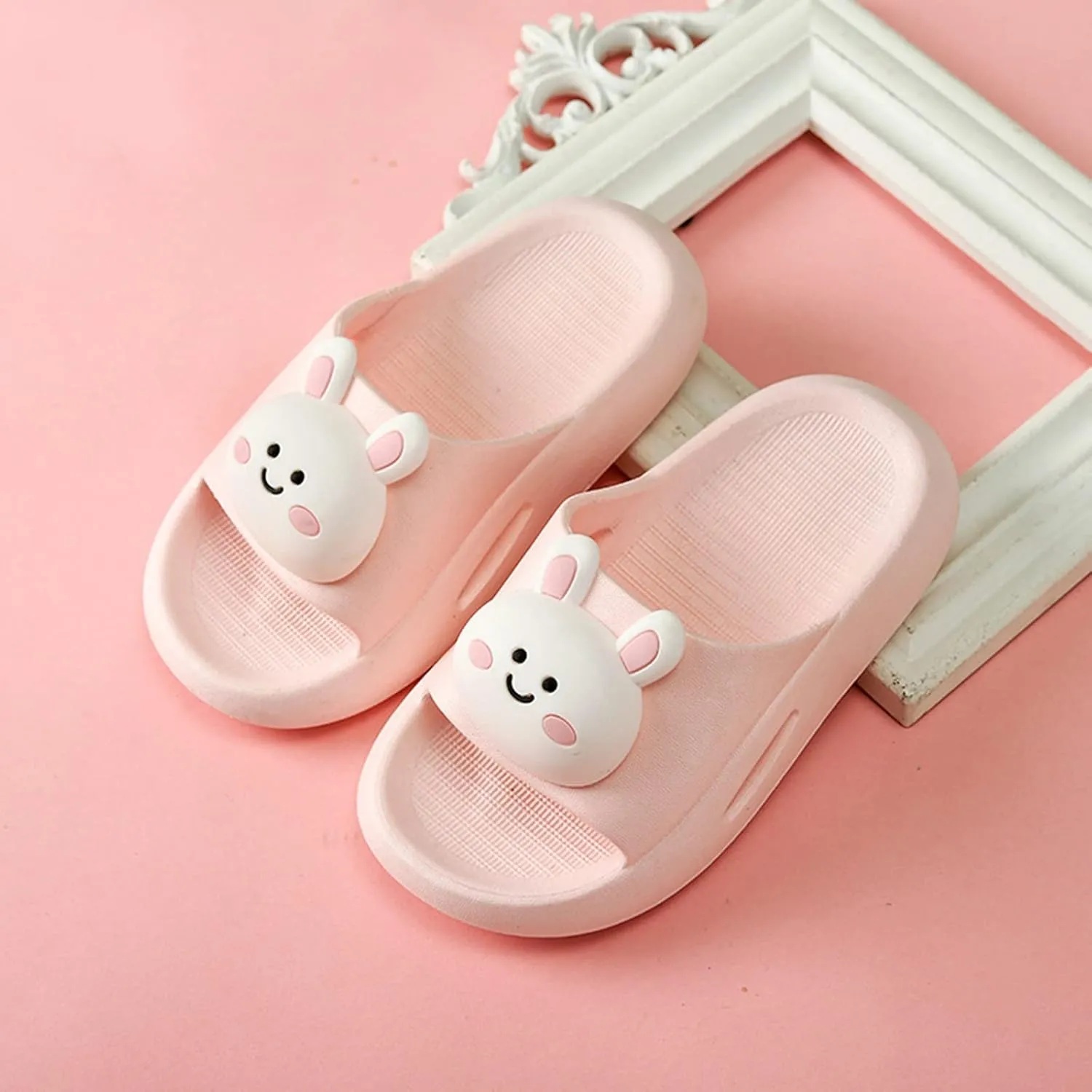 Everyday Slide Sandals Home Slippers For Children Kids Little Rabbit Children Slippers Cartoon Soft Sole In Summer Comfortable Girls Sandals At Home