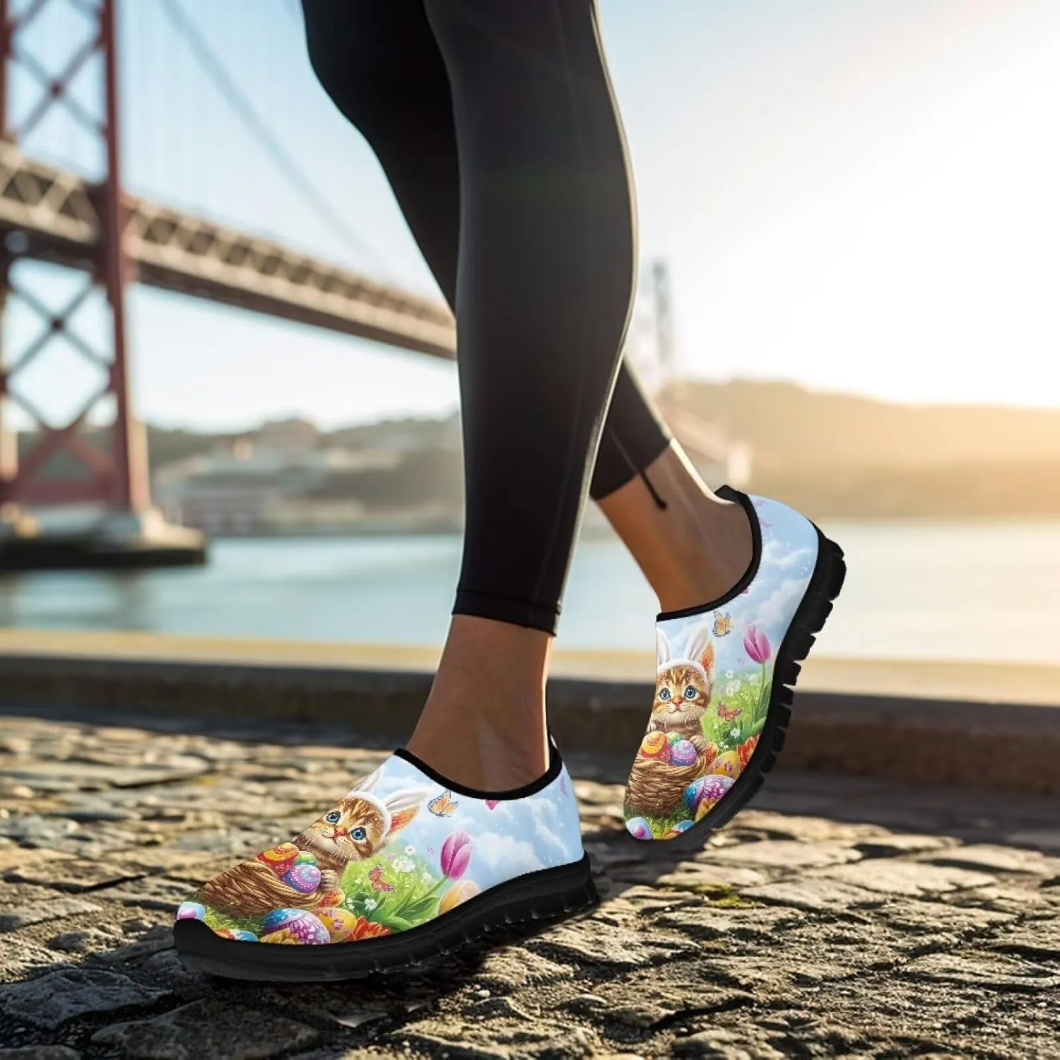 Fashion Sneakers for Women Lightweight Walking Casual Slip Ons Comfortable Art Painted Soft Athletic Travel Shoes for Ladies Festival Serise US Size 5.5-11.5