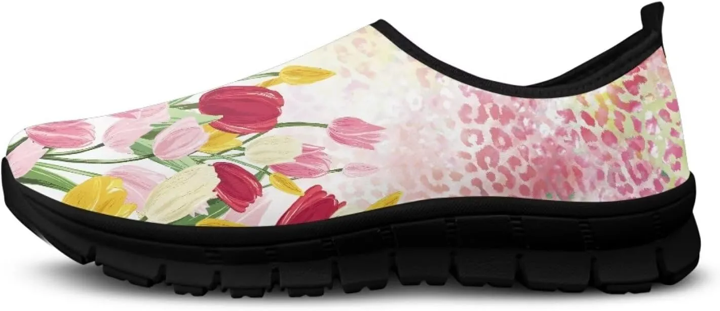 Fashion Sneakers for Women Lightweight Walking Casual Slip Ons Comfortable Art Painted Soft Athletic Travel Shoes for Ladies Festival Serise US Size 5.5-11.5