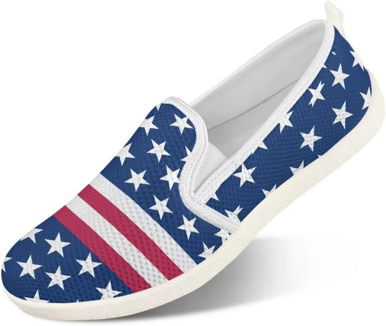 Fashion Wide Barefoot for Women Printing Shoes Lightweight Walking Casual Slip Ons Comfortable Art Painted Soft Shoes US Size 6-11