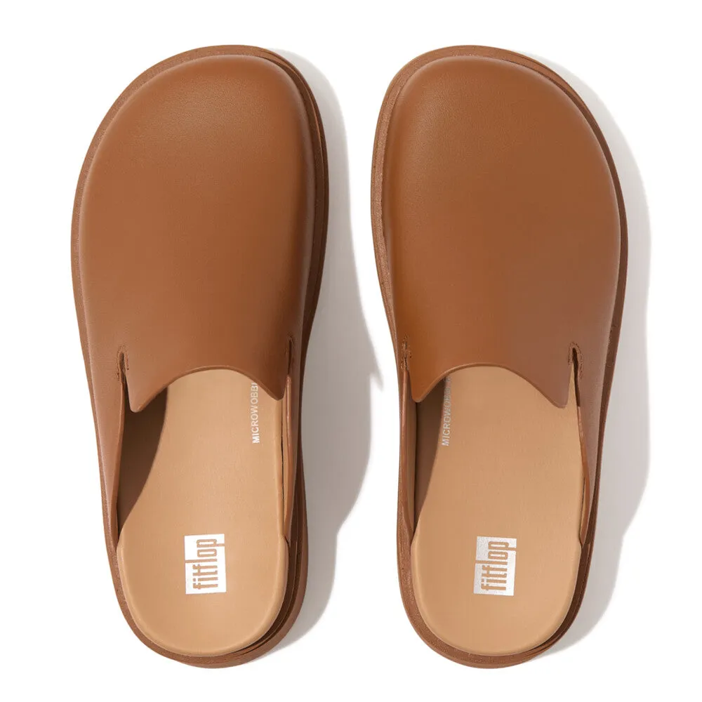 FitFlop Gen-FF Leather Mules Tan