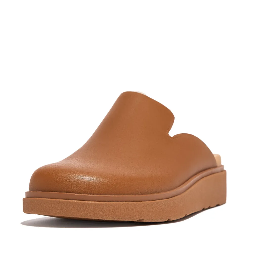 FitFlop Gen-FF Leather Mules Tan
