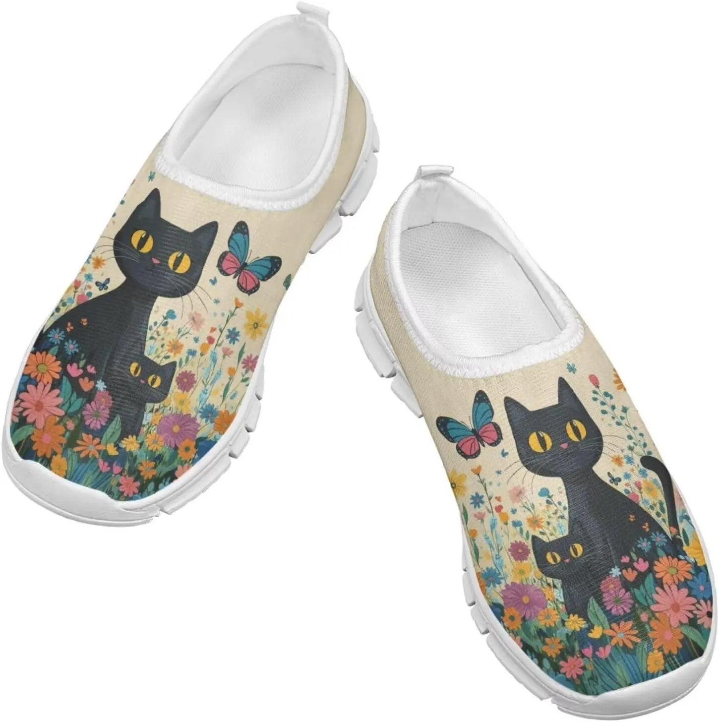Girls Tennis Shoes Cute Shoes for Girls Slip On Sneakers Active Mesh Shoes