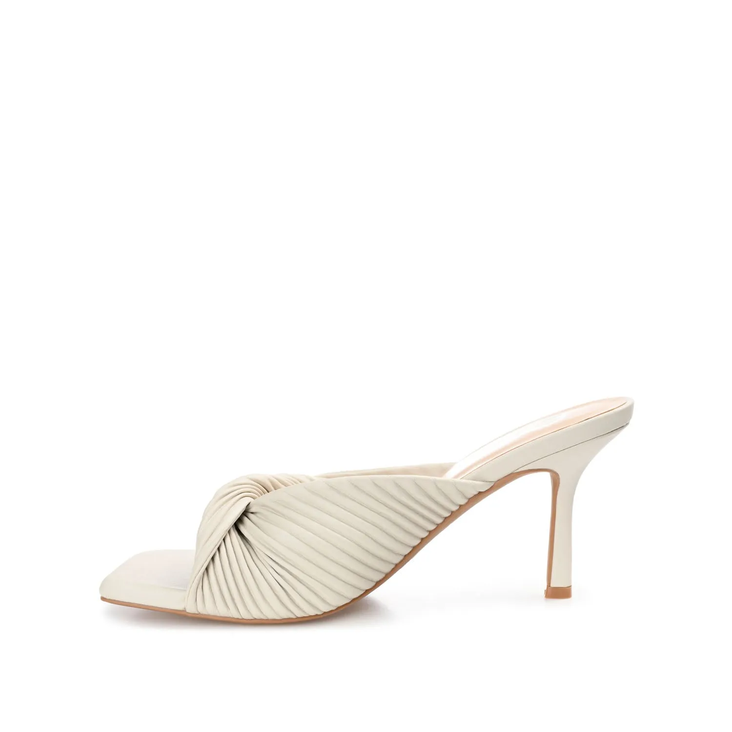 GREER MULE HEELS IN FAUX LEATHER