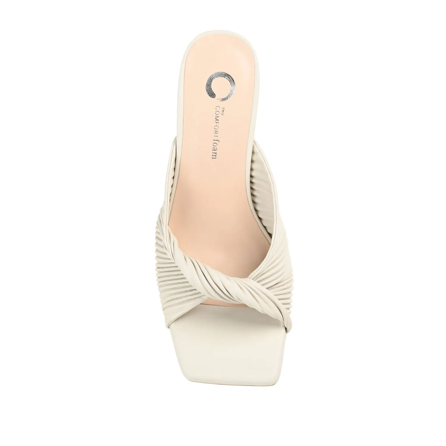 GREER MULE HEELS IN FAUX LEATHER