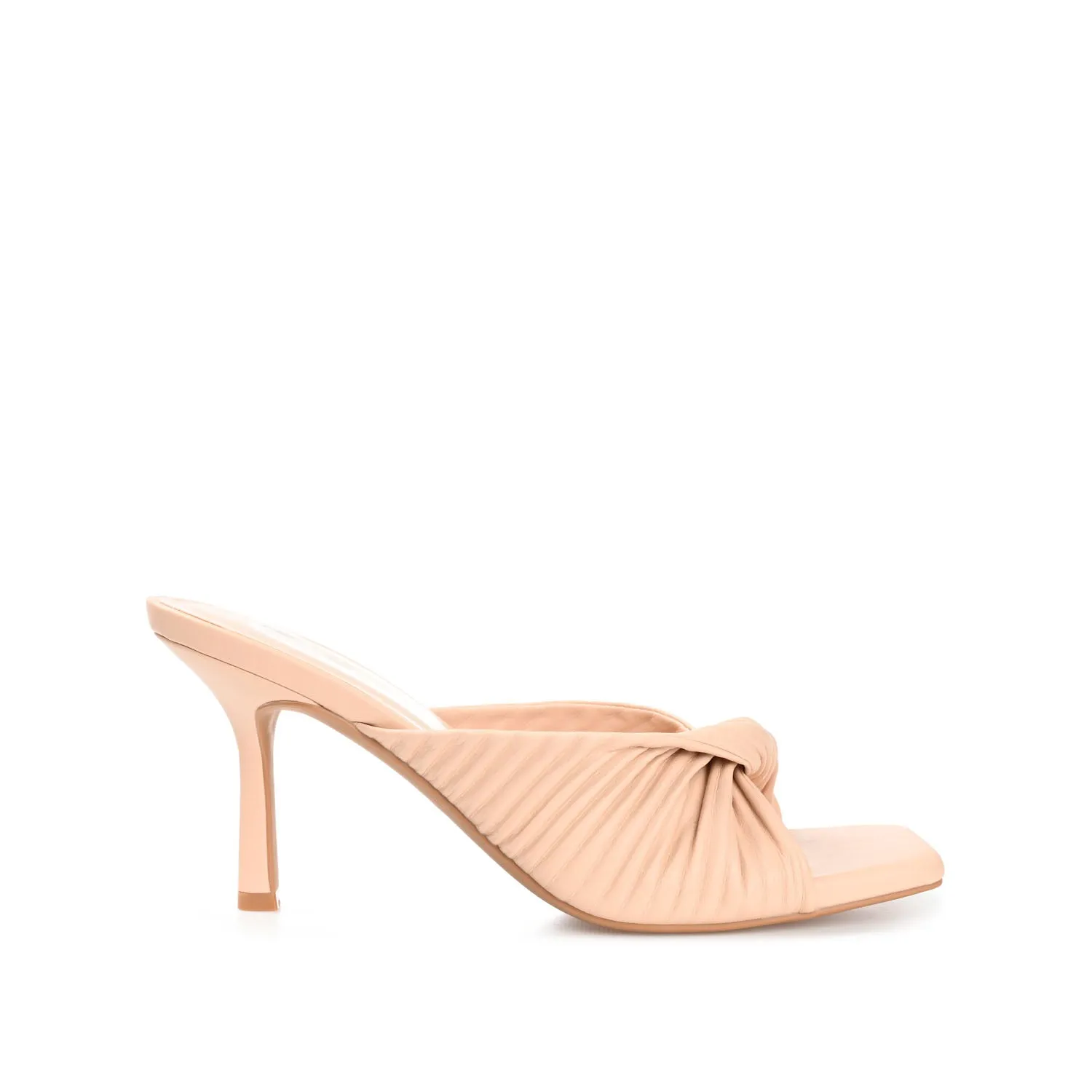 GREER MULE HEELS IN FAUX LEATHER