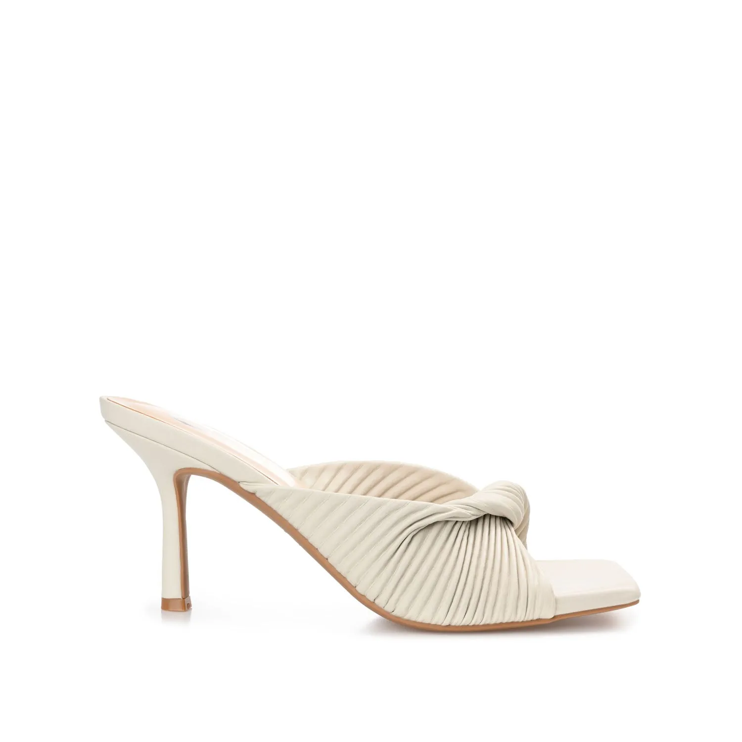 GREER MULE HEELS IN FAUX LEATHER