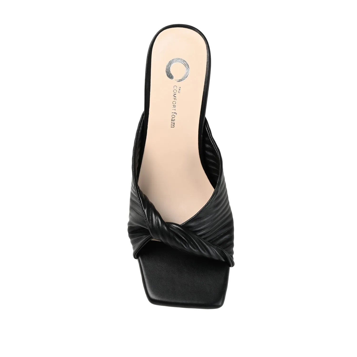 GREER MULE HEELS IN FAUX LEATHER