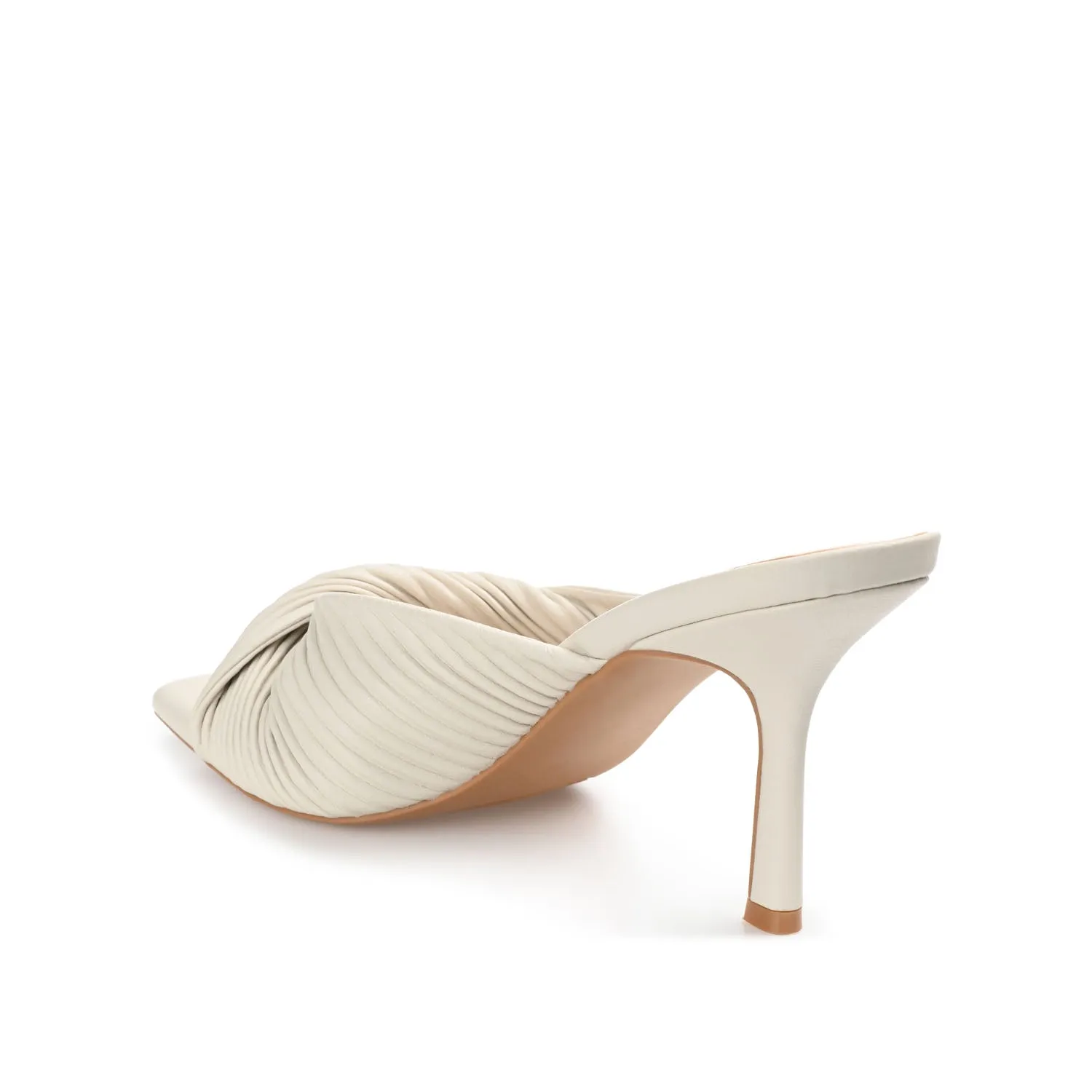 GREER MULE HEELS IN FAUX LEATHER