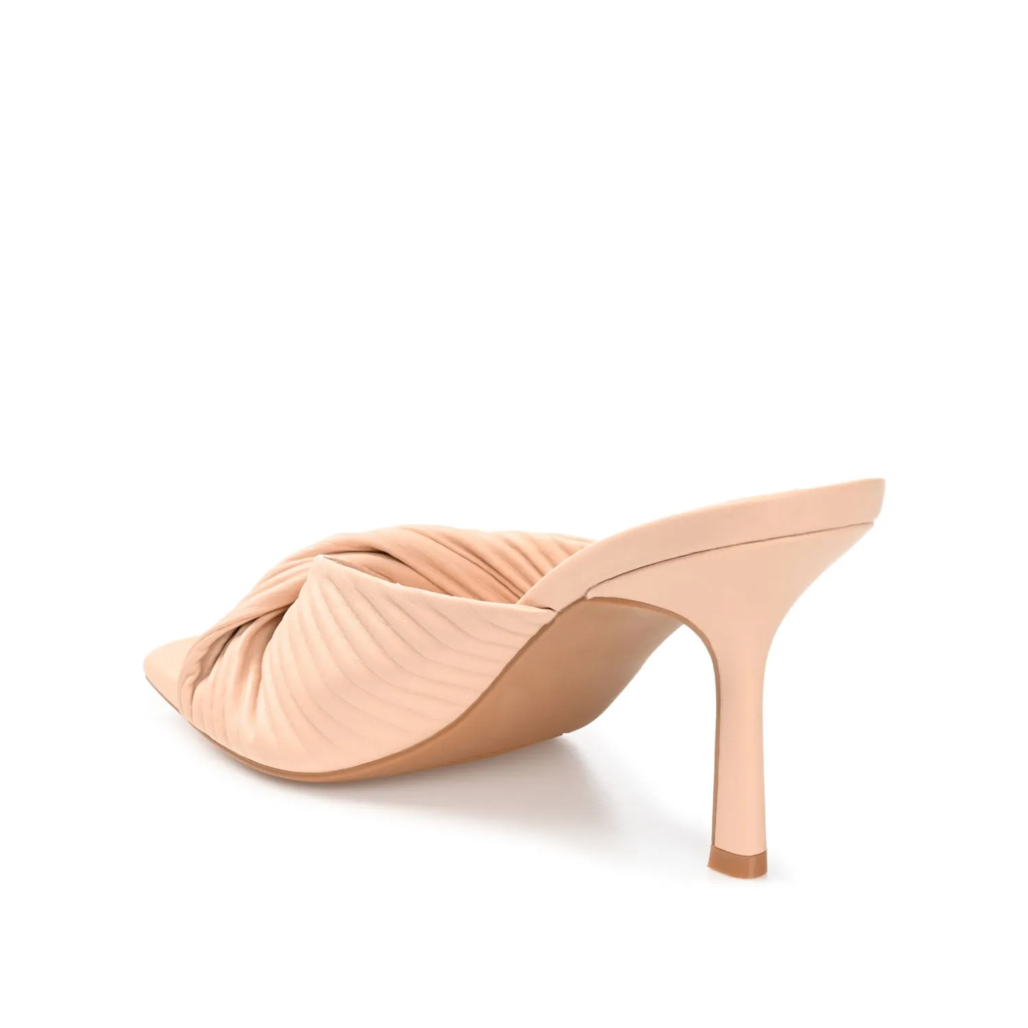 GREER MULE HEELS IN FAUX LEATHER