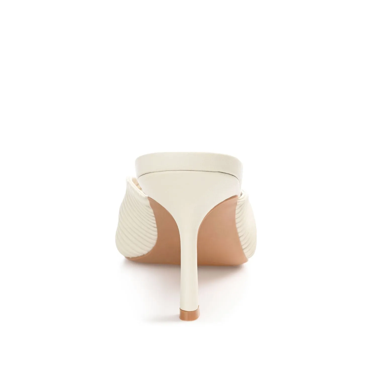 GREER MULE HEELS IN FAUX LEATHER