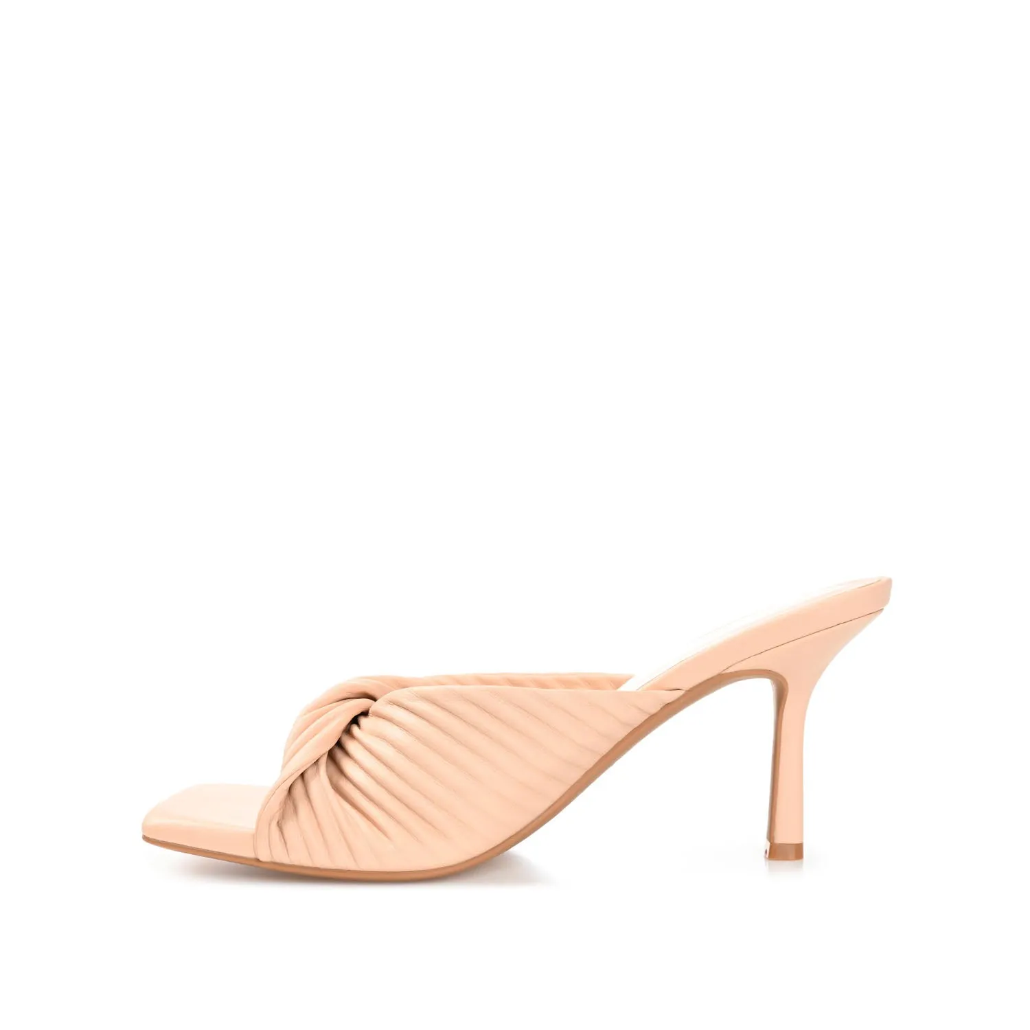 GREER MULE HEELS IN FAUX LEATHER