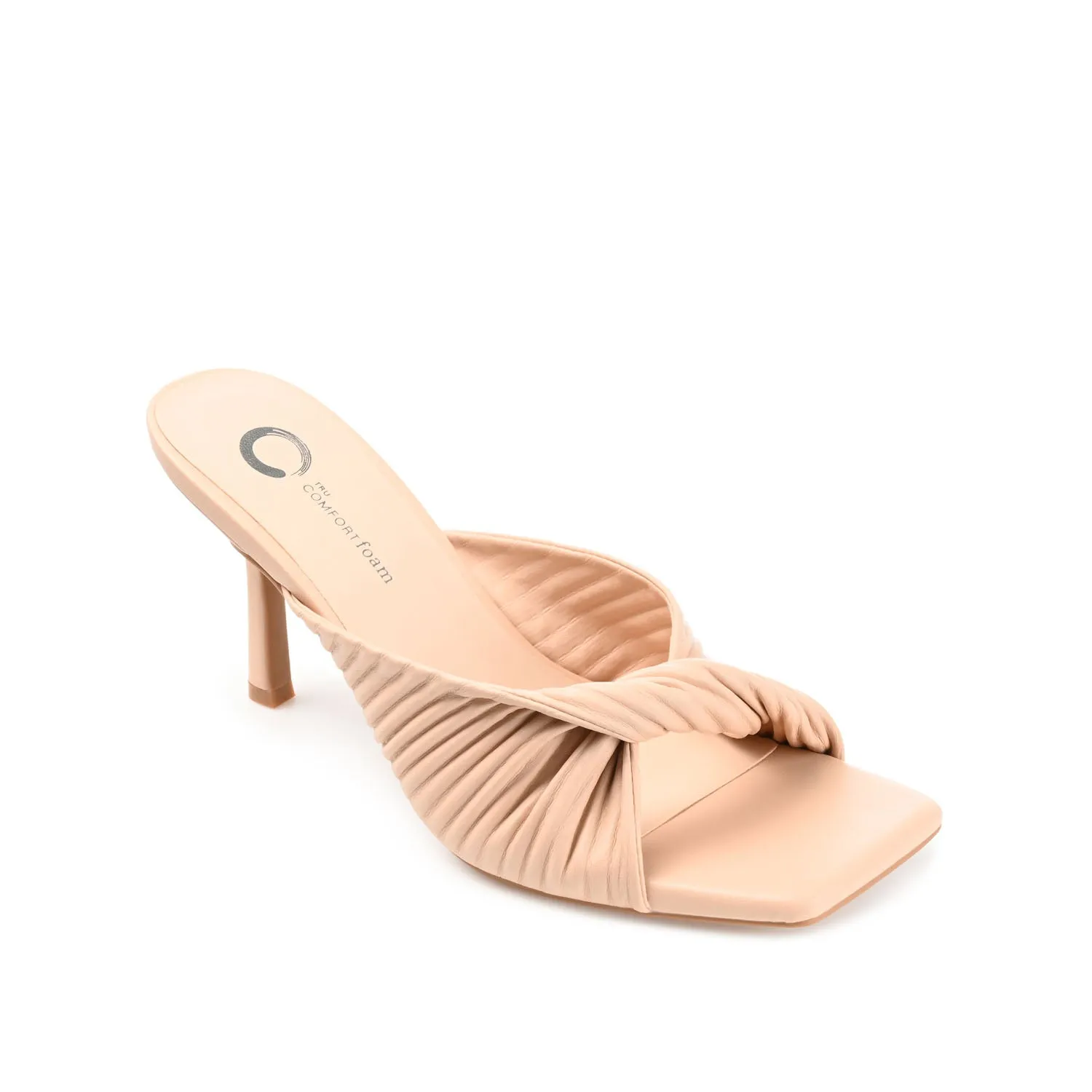 GREER MULE HEELS IN FAUX LEATHER