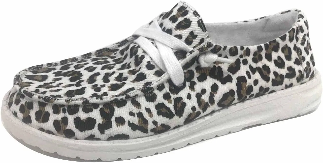 Gypsy Jazz Cheetah Leopard Print Womens Loafers Sneakers Slip Ons