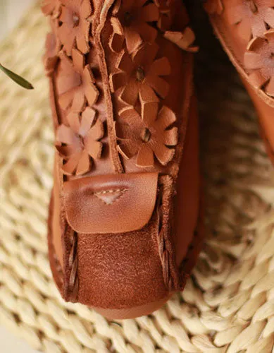 Handmade Chinese Style Soft Sole Flat Short Boots